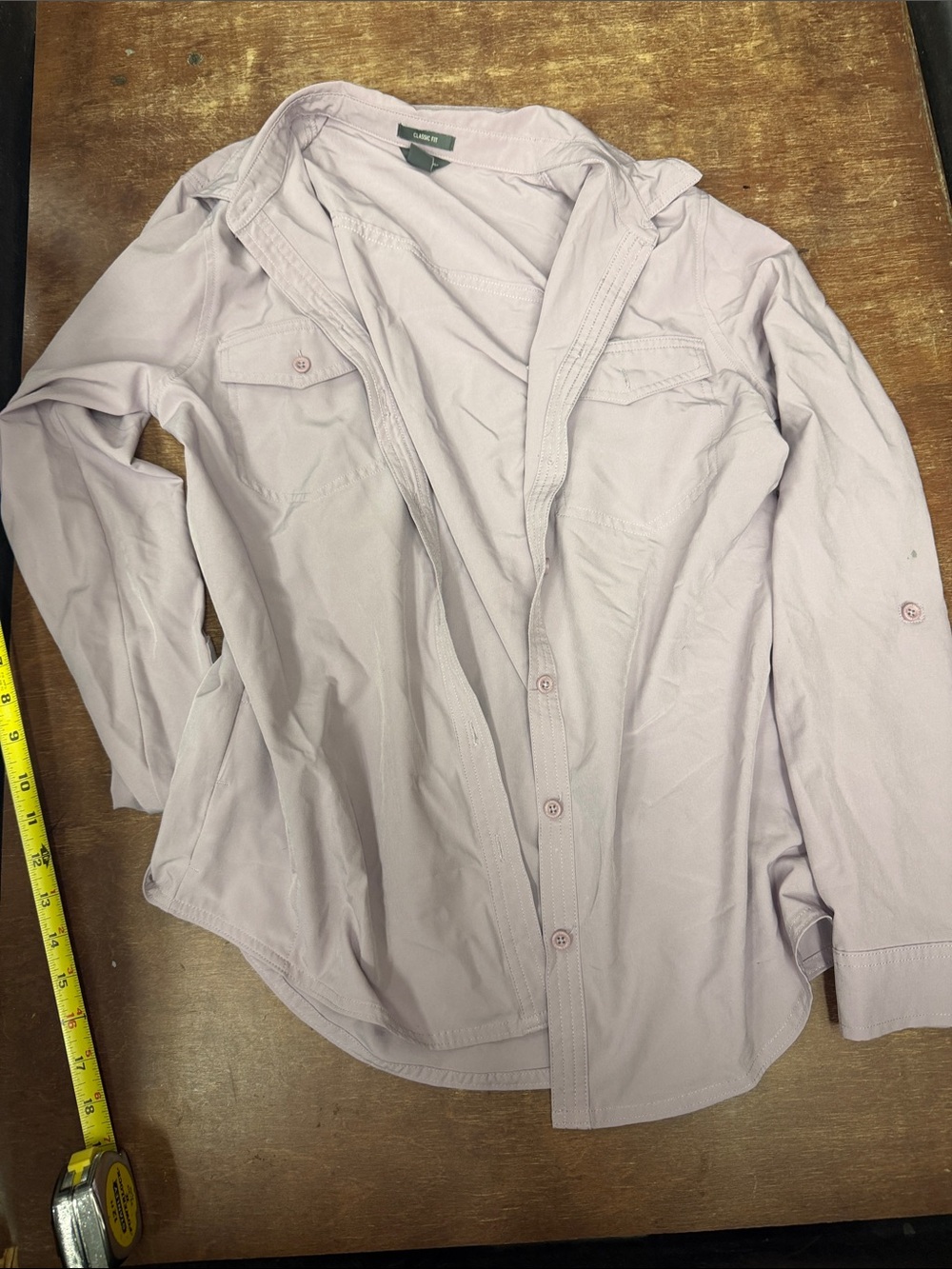 Eddie Bauer Light Lavender Button-Down Shirt